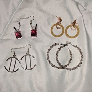 NWT Ear Fleek Earrings - 4 pairs